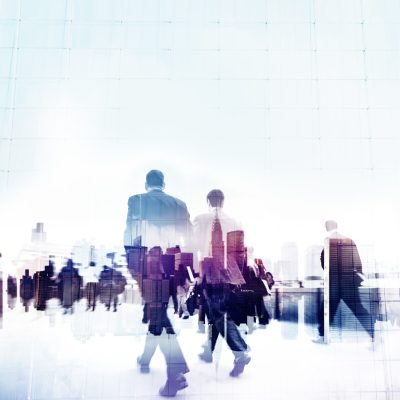 Business People Rush Hour Walking Commuting City Concept